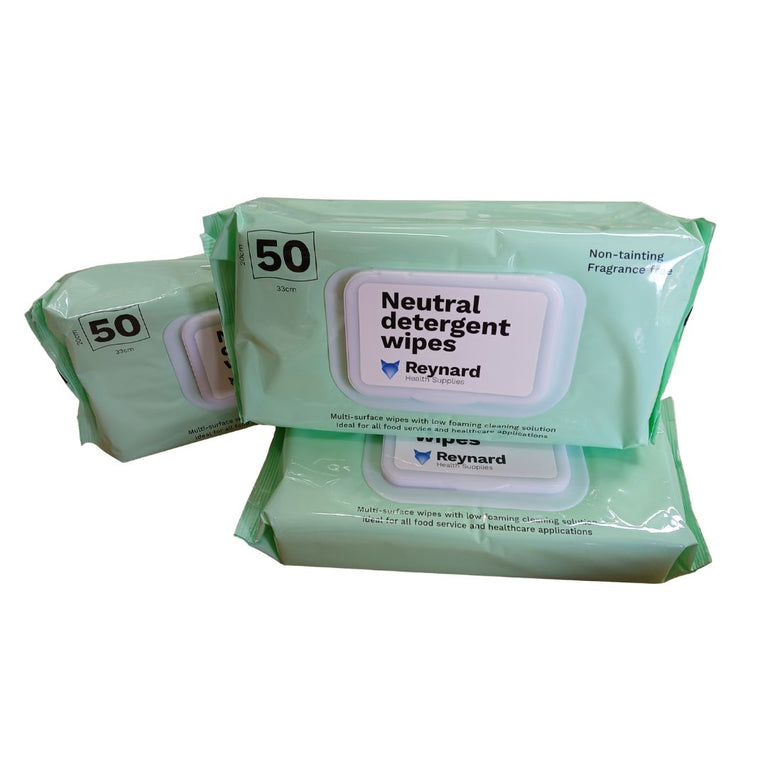 NEUTRAL DETERGENT WIPES PACK 50 33X20CM