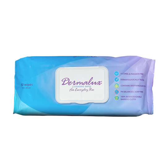 DERMALUX ALOE CLEANSING WIPES