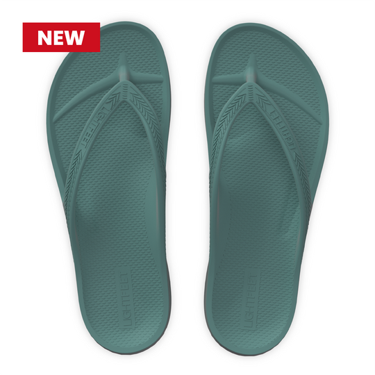 LIGHTFEET ARCH SUPPORT JANDALS - FOREST GREEN