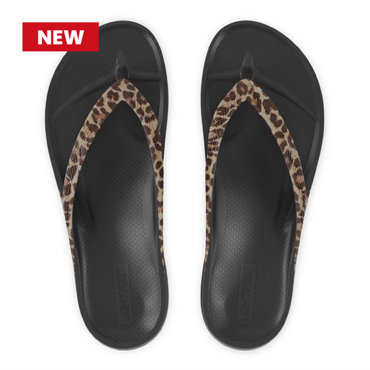 LIGHTFEET ARCH SUPPORT JANDALS - LEOPARD PRINT