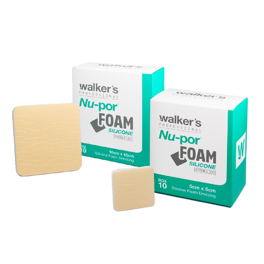 WALKERS NU-POR FOAM SILICONE DRESSING (BOX OF 10)
