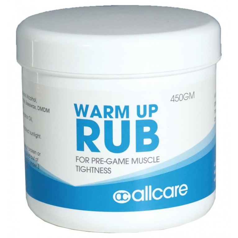 ALLCARE WARM UP RUB - FOR PRE GAME MUSCLE TIGHTNESS