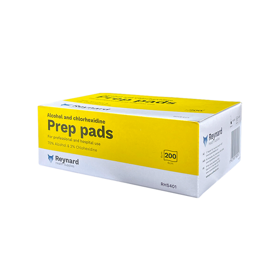 PREP PADS CHLORHEXIDINE AND ALCOHOL - 6CM X 6CM BOX 200 PADS