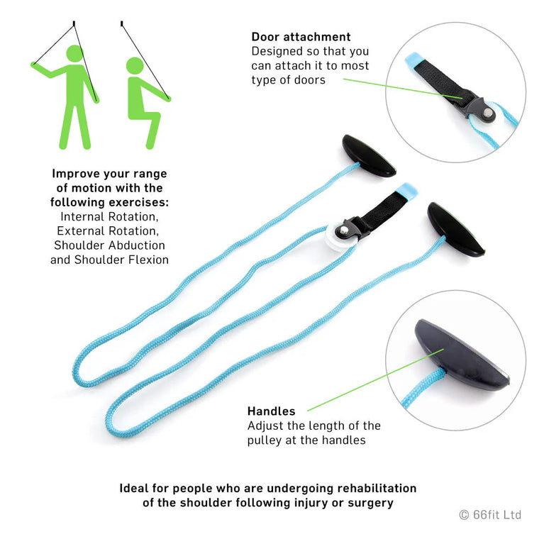 Shoulder pulley for improvement of range of motion.