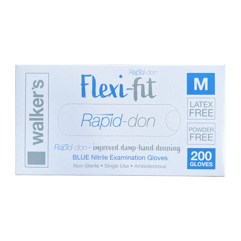 FLEXI-FIT NITRILE GLOVES - LATEX FREE & POWDER FREE BOX 200