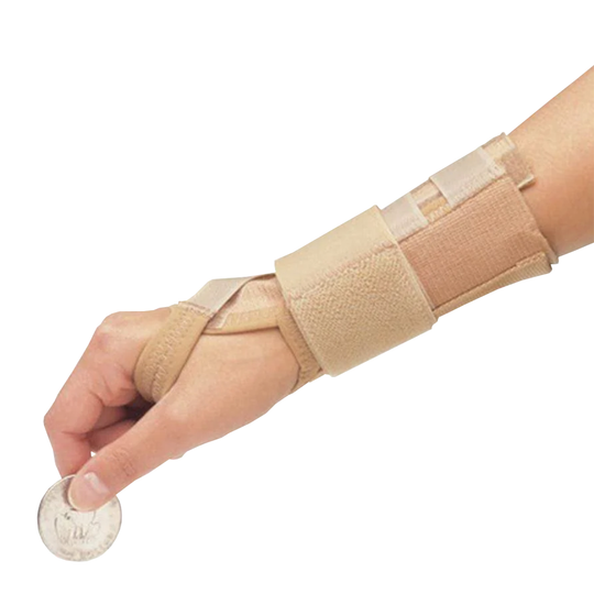 LIBERTY ELASTIC SHORT BEIGE WRIST BRACE WITH ALUMINIUM STAY 18CM LENGTH