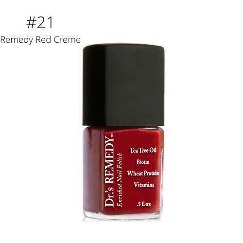 DR'S REMEDY NAIL POLISH ENRICHED NAIL CARE Remedy Red Creme