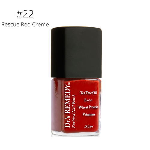 DR'S REMEDY NAIL POLISH ENRICHED NAIL CARE Rescue Red Creme