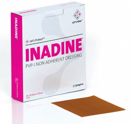 INADINE PVP-I NON-ADHERENT DRESSING 5 X 5CM - SOLD INDIVIDUALLY