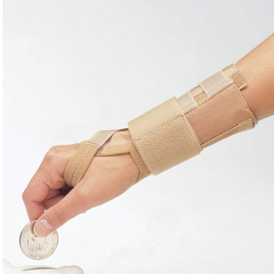 LIBERTY ELASTIC SHORT BEIGE WRIST BRACE WITH ALUMINIUM STAY 18CM LENGTH