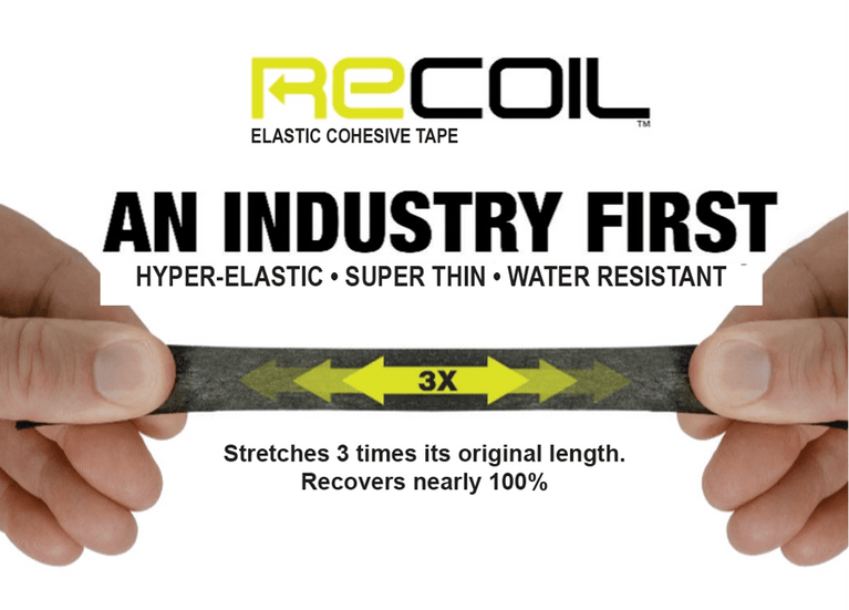 MUELLER RECOIL ELASTIC COHESIVE TAPE - SUPER THIN, LIGHTWEIGHT AND WATER RESISTANT