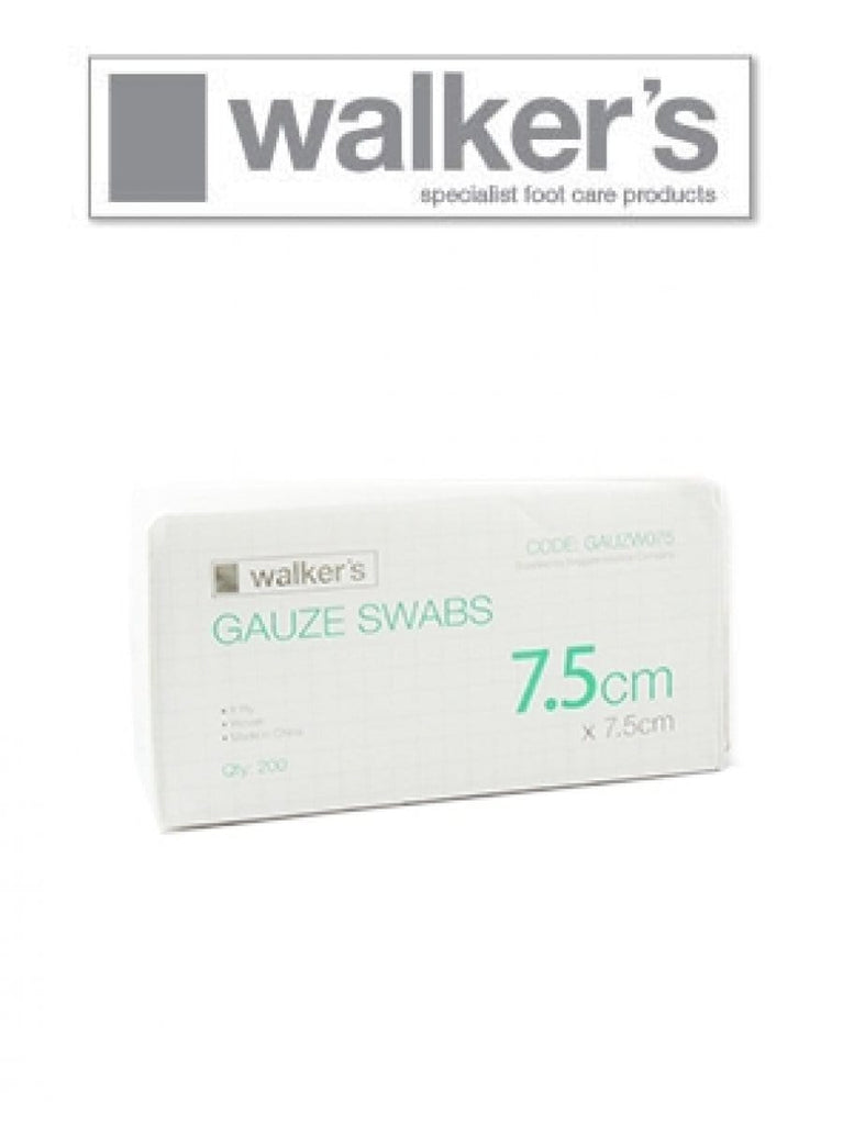 WALKER 8 PLY GAUZE SWABS 7.5 X 7.5CM PACK 200
