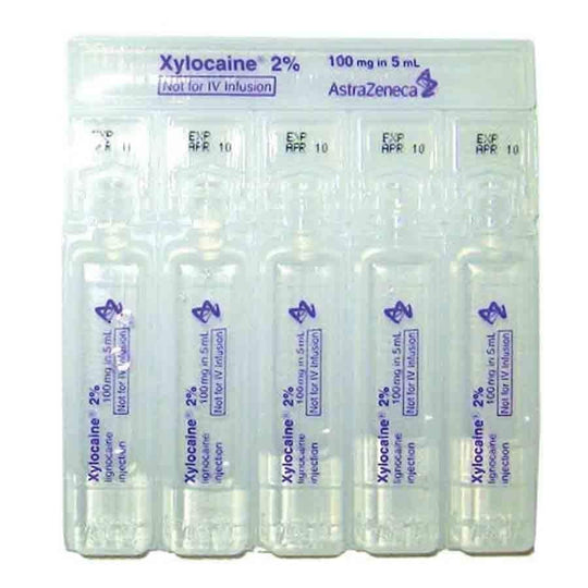 XYLOCAINE PLAIN 5ML x 50